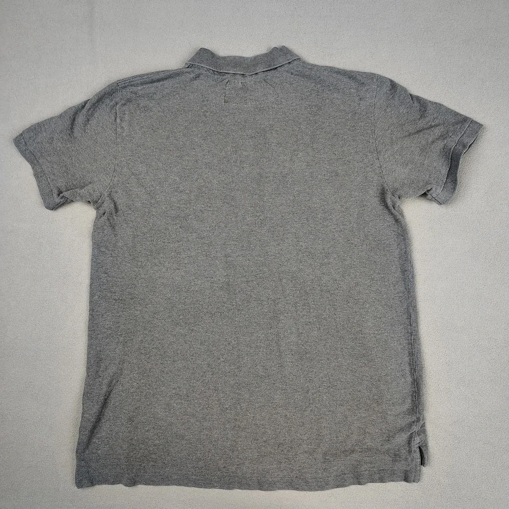 Y2K ECKO United Polo Shirt Men Large XL (23x29) Gray Stitched Logo 100% Cotton
